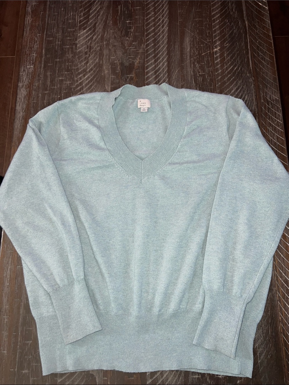 A New Day Blue V-Neck Women’s  Sweater